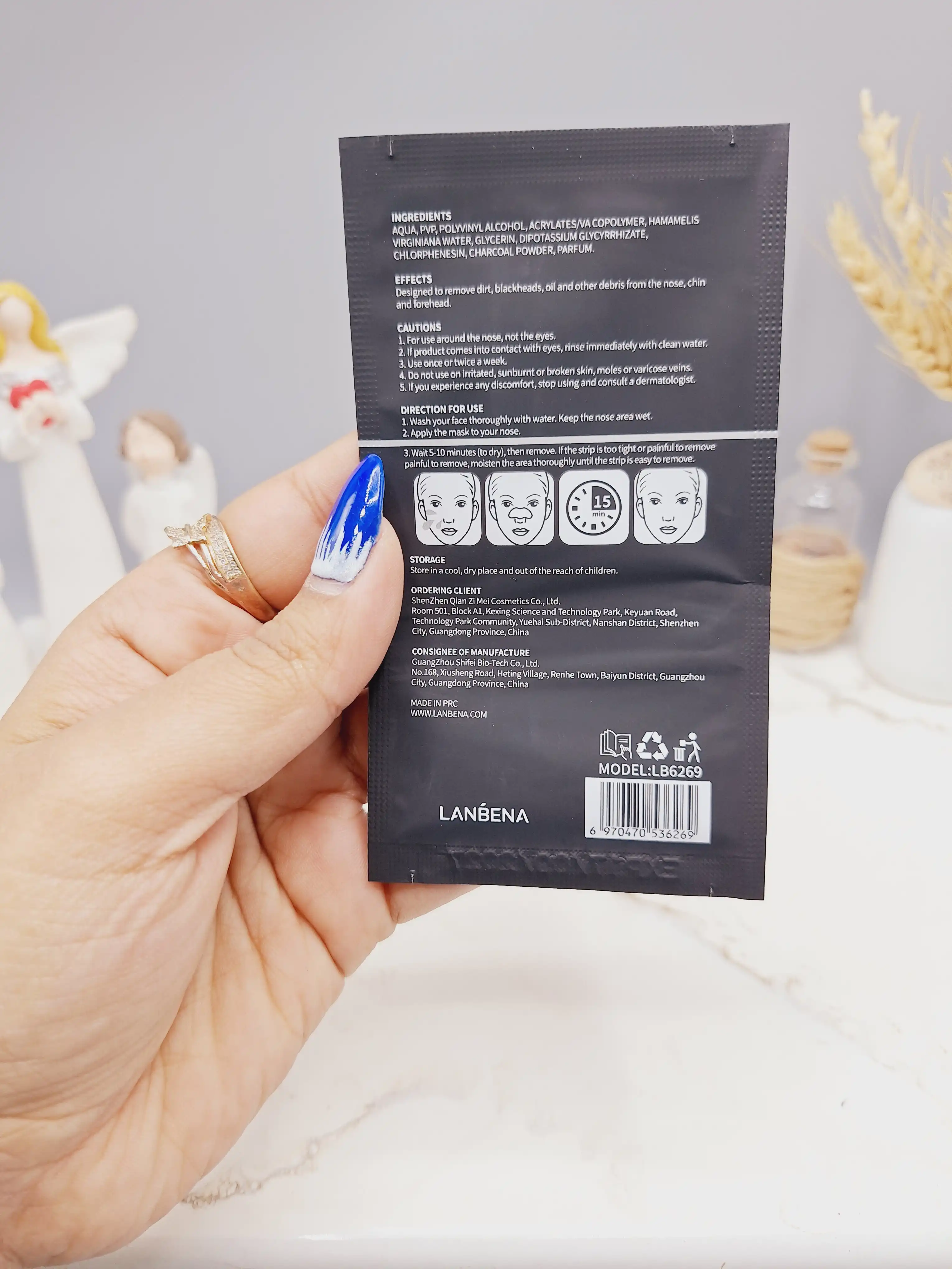 بلک ماسک تکی (رنگ مشکی) ضد جوش سرسیاه لانبنا LANBENA اصلی کد 6269