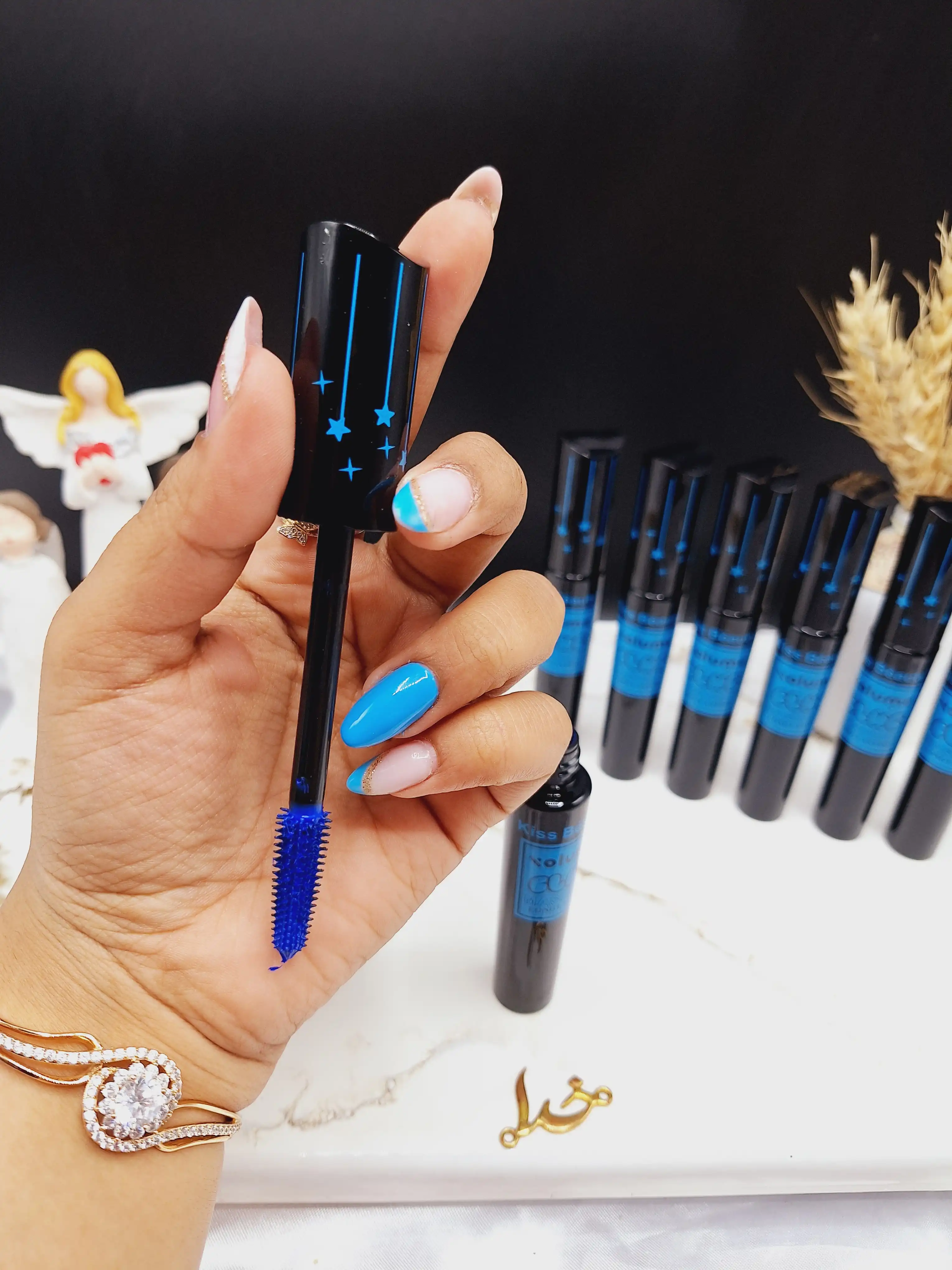 ریمل حجم دهنده رنگ آبی کیس بیوتی Kiss Beauty کد 568680
