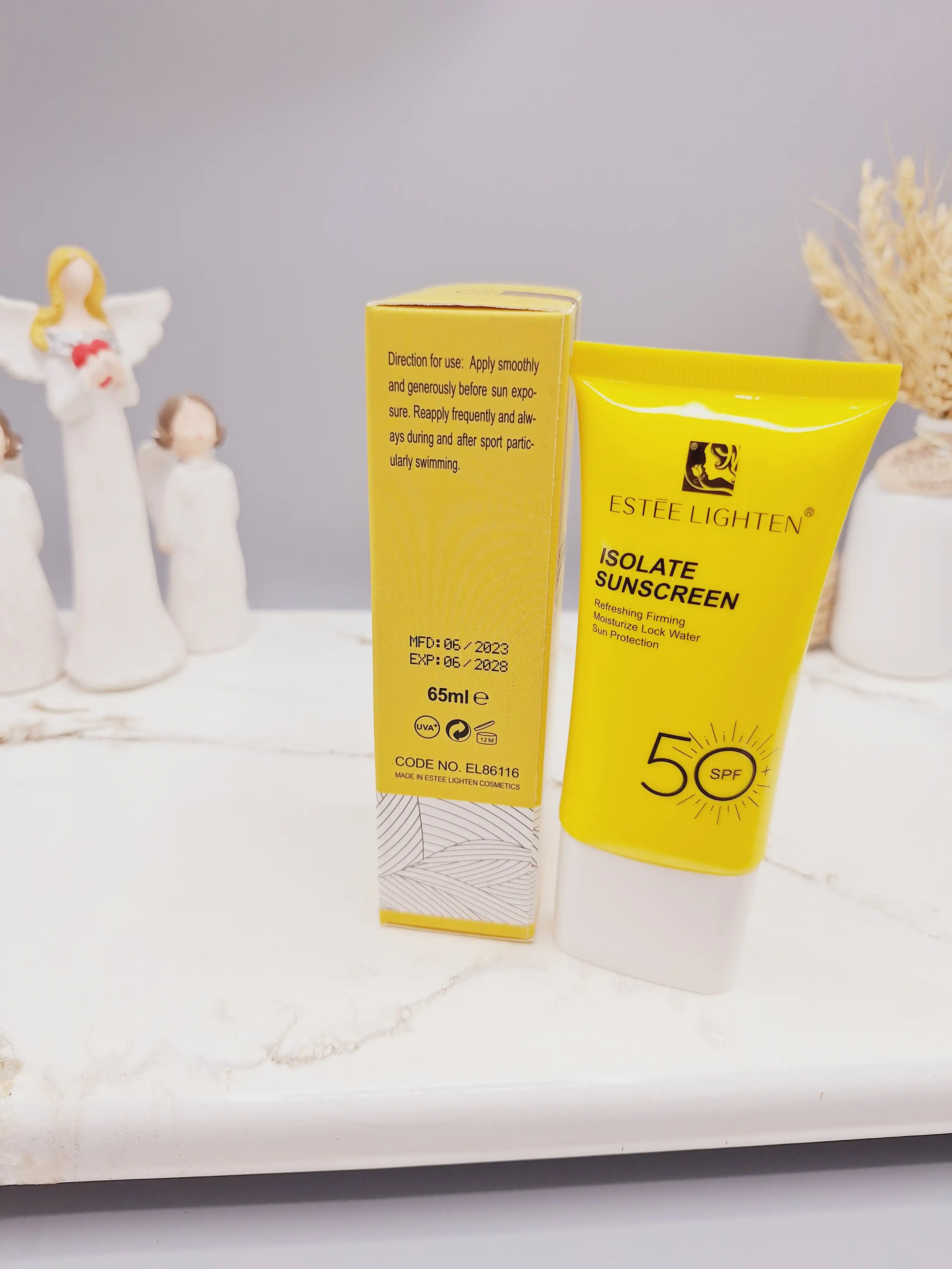 کرم ضد آفتاب تیوپی بی رنگ استی لایتن spf50 کد EL86116