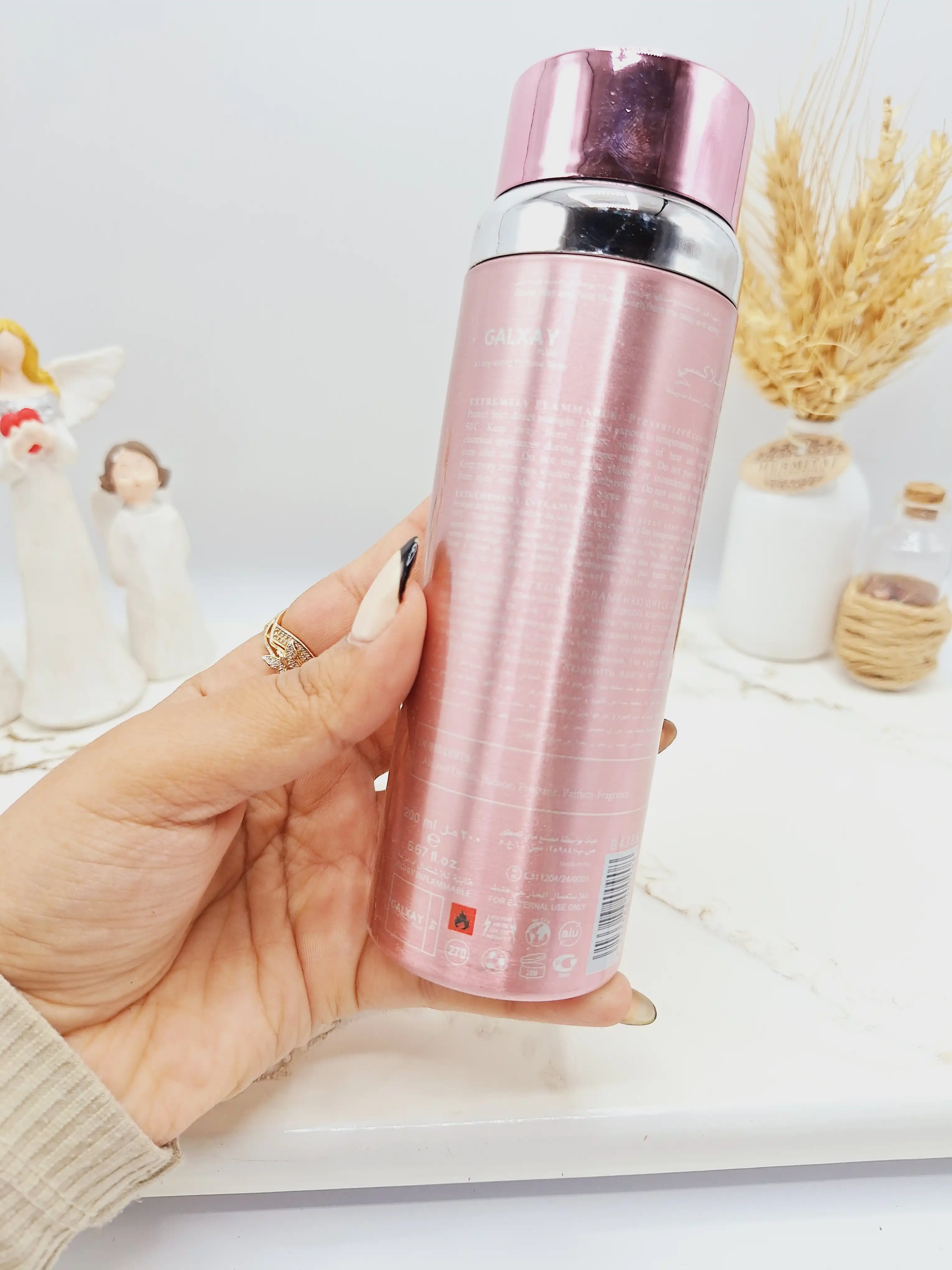 اسپری بدن خوشبو زنانه صورتی گلکسی G6 perfume کد ۰۹۰۸