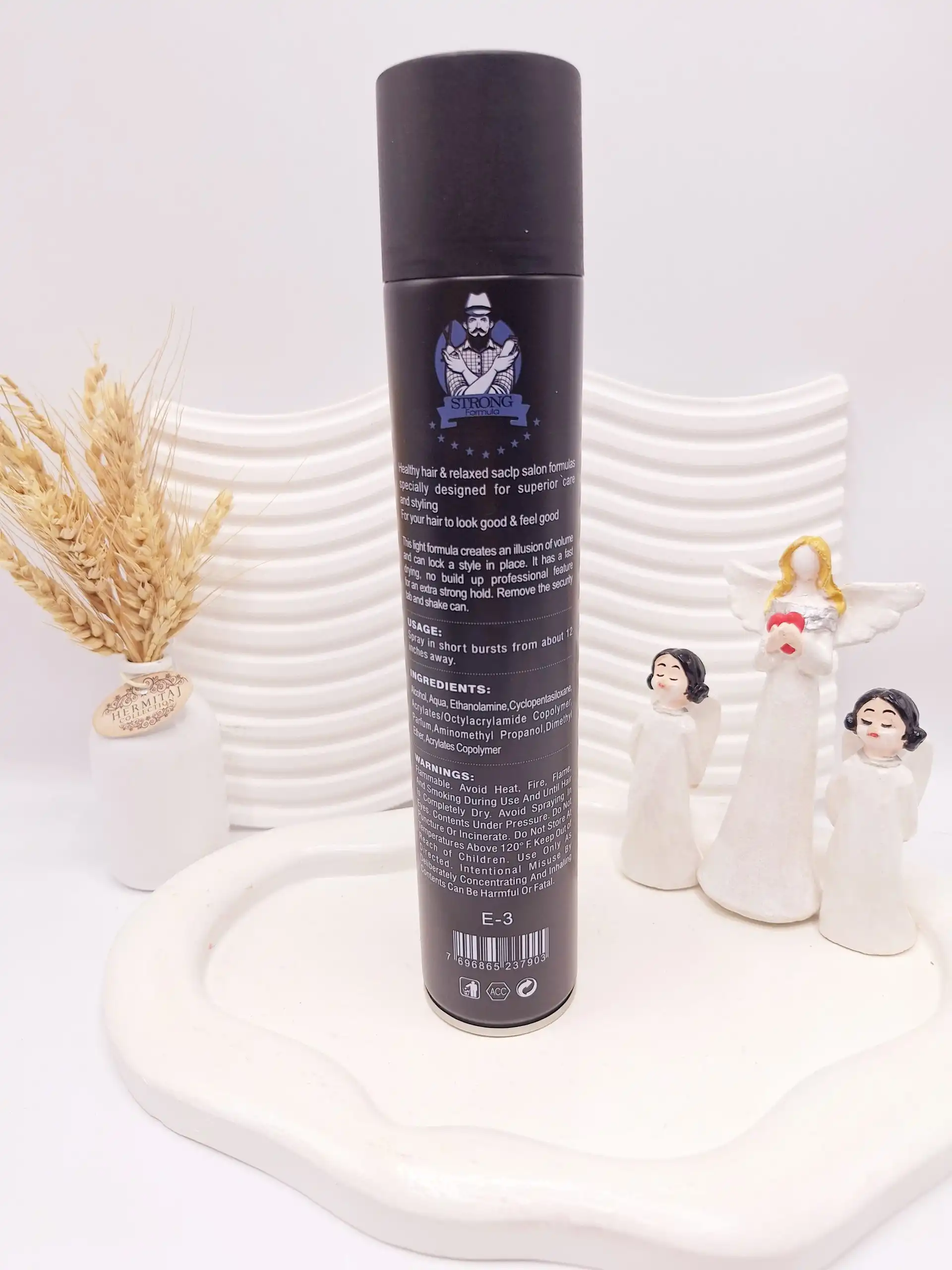 تافت مو مردانه HAIR SPRAY مدل STRONG Formula حجم 420 میل کد 7903