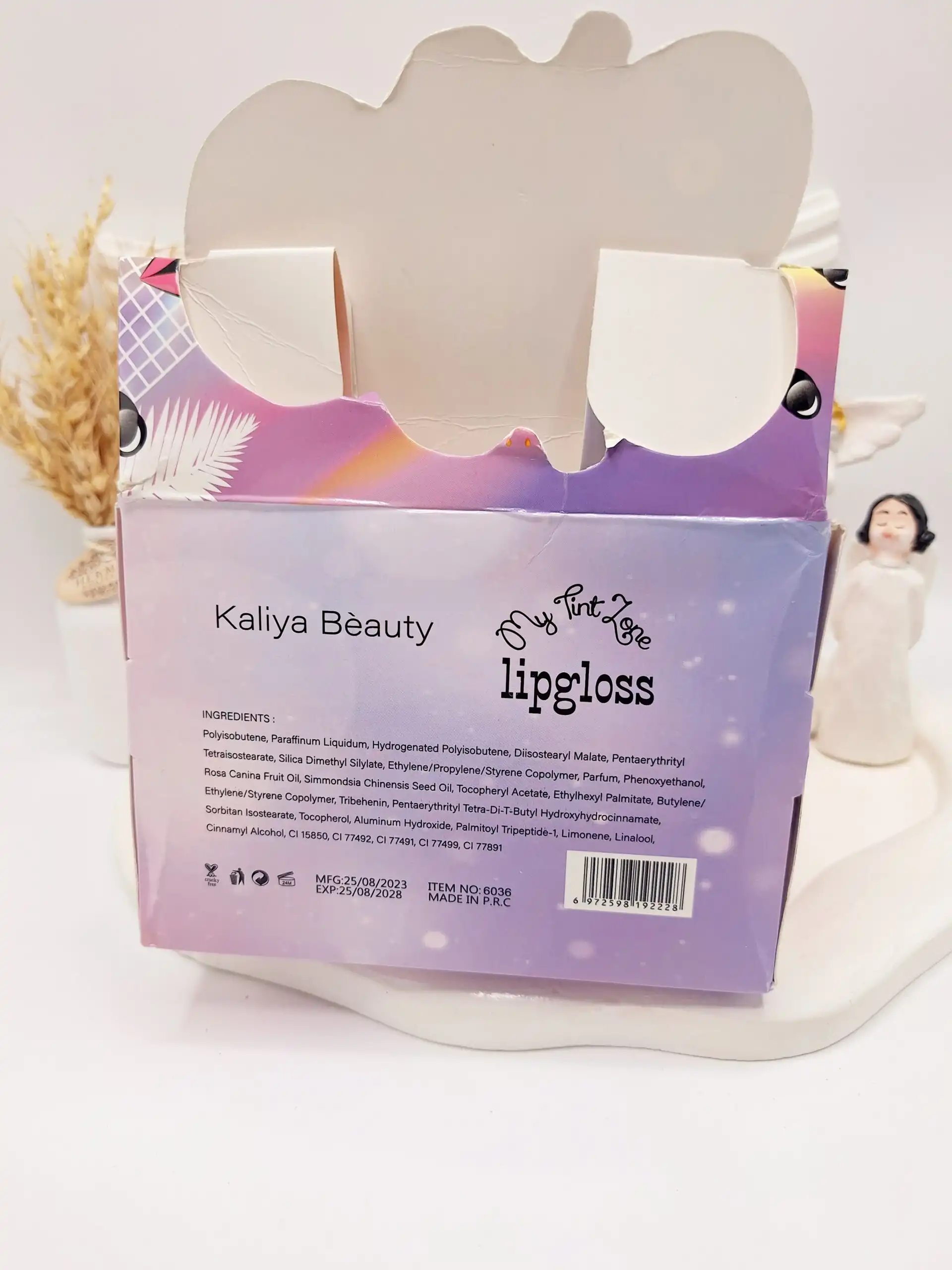 لیپ گلاس رنگین کمانی طرح لب برند کالیا بیوتی کد 6036